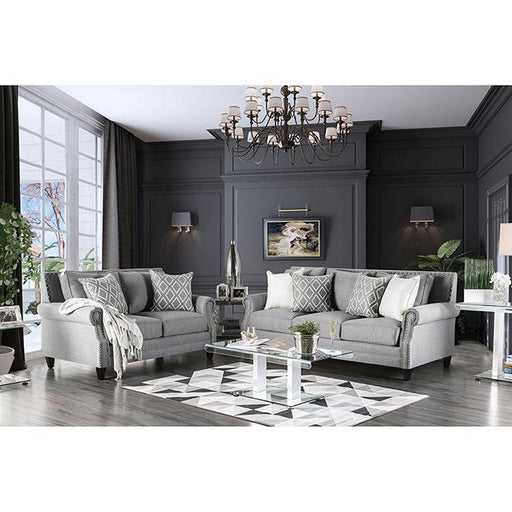 Giovanni Gray Love Seat - R&R Furniture Gallery (Fountain Valley, CA)
