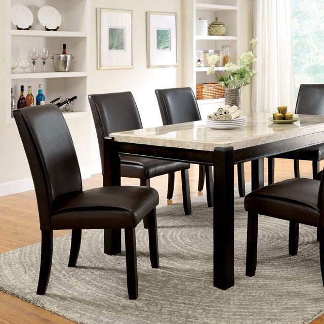 GLADSTONE I Dark Walnut/Ivory Dining Table - R&R Furniture Gallery (Fountain Valley, CA)