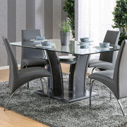 Glenview I Gray/Chrome Dining Table - R&R Furniture Gallery (Fountain Valley, CA)