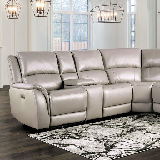 GORGIUS Power Sectional, Light Gray - R&R Furniture Gallery (Fountain Valley, CA)