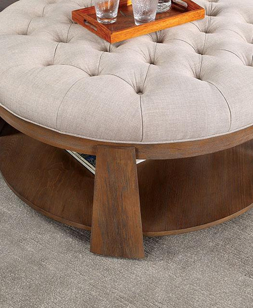 GUIS Round Coffee Table, Beige - R&R Furniture Gallery (Fountain Valley, CA)