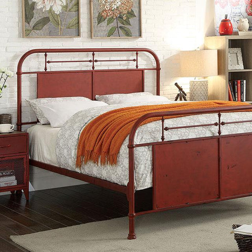 Haldus Bed Ivory, Red & White - R&R Furniture Gallery (Fountain Valley, CA)