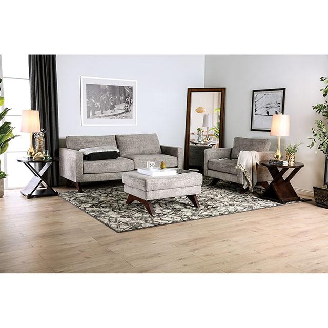 Harlech Gray Ottoman - R&R Furniture Gallery (Fountain Valley, CA)