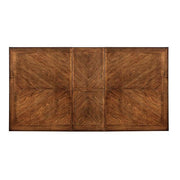 HARRISBURG Vintage White/Dark Oak Dining Table w/ 18" Butterfly Leaf - R&R Furniture Gallery (Fountain Valley, CA)