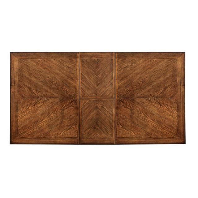HARRISBURG Vintage White/Dark Oak Dining Table w/ 18" Butterfly Leaf - R&R Furniture Gallery (Fountain Valley, CA)