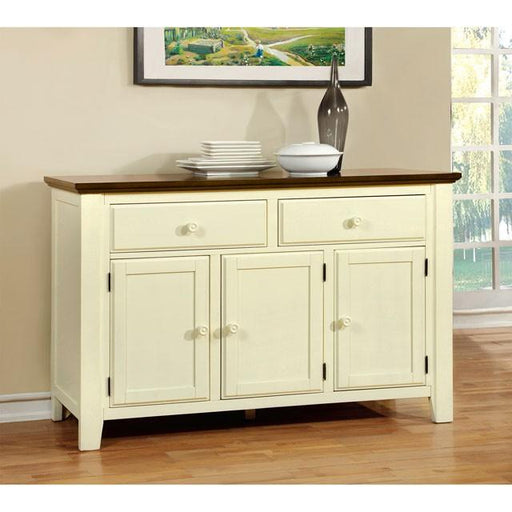 HARRISBURG Vintage White/Dark Oak Server - R&R Furniture Gallery (Fountain Valley, CA)