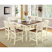 HARRISBURG Vintage White/Dark Oak Side Chair (2/CTN) - R&R Furniture Gallery (Fountain Valley, CA)