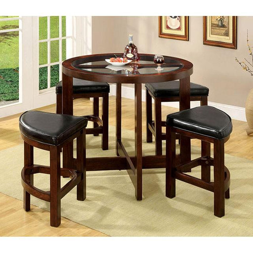Crystal Cove 5 Pc. Counter Ht. Table Set - R&R Furniture Gallery (Fountain Valley, CA)