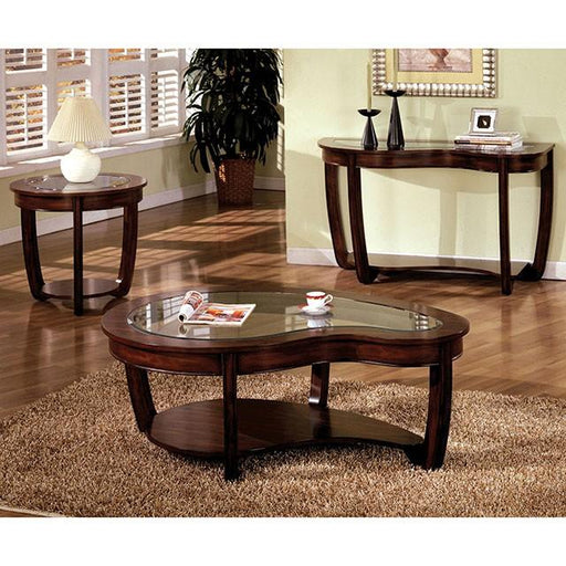 Crystal Falls Dark Cherry Sofa Table - R&R Furniture Gallery (Fountain Valley, CA)
