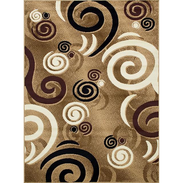 Blitar Brown Black, Brown Cream, & Gray 5' X 7' Area Rug - R&R Furniture Gallery (Fountain Valley, CA)