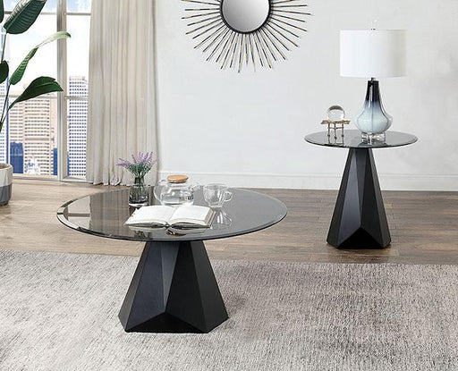 BISHOP End Table, Black/Gray - R&R Furniture Gallery (Fountain Valley, CA)