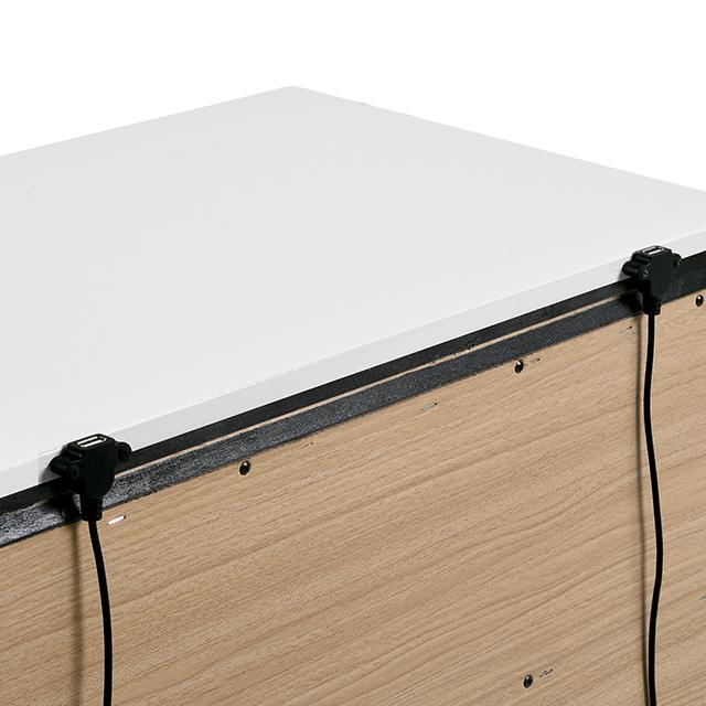 BIRSFELDEN Night Stand w/ USB, White - R&R Furniture Gallery (Fountain Valley, CA)
