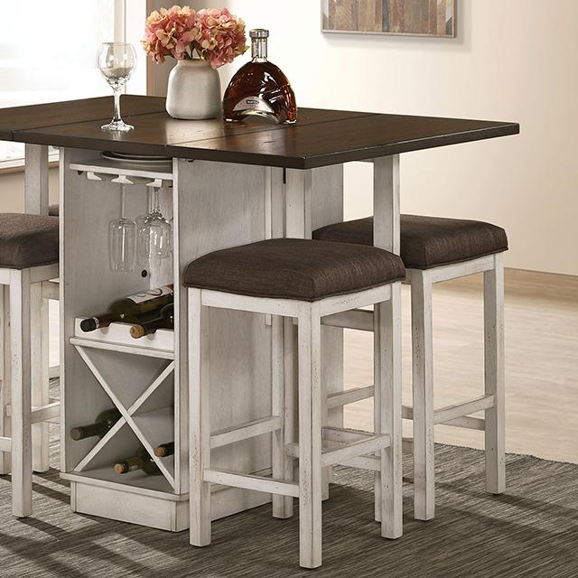 BINGHAM Counter Ht. Table w/ 2 x 15" Leaves - R&R Furniture Gallery (Fountain Valley, CA)