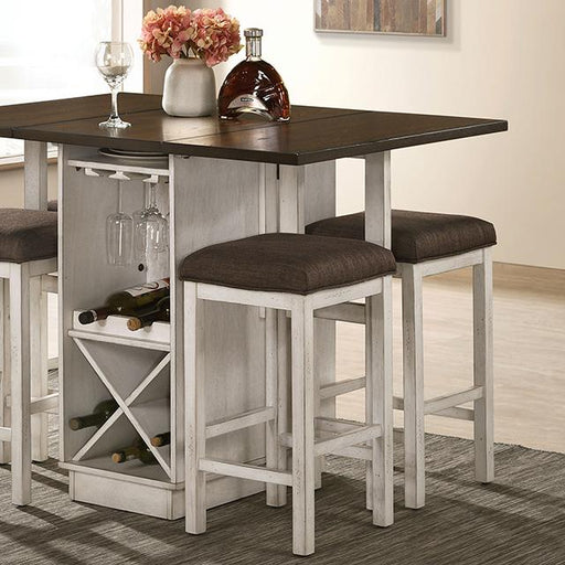 BINGHAM Counter Ht. Table w/ 2 x 15" Leaves - R&R Furniture Gallery (Fountain Valley, CA)