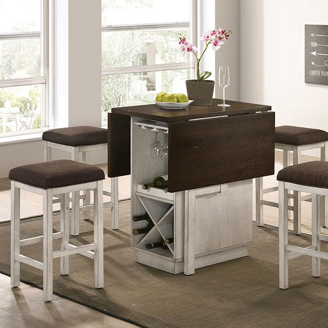 BINGHAM Counter Ht. Table w/ 2 x 15" Leaves - R&R Furniture Gallery (Fountain Valley, CA)