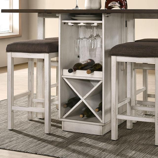 BINGHAM Counter Ht. Table w/ 2 x 15" Leaves - R&R Furniture Gallery (Fountain Valley, CA)