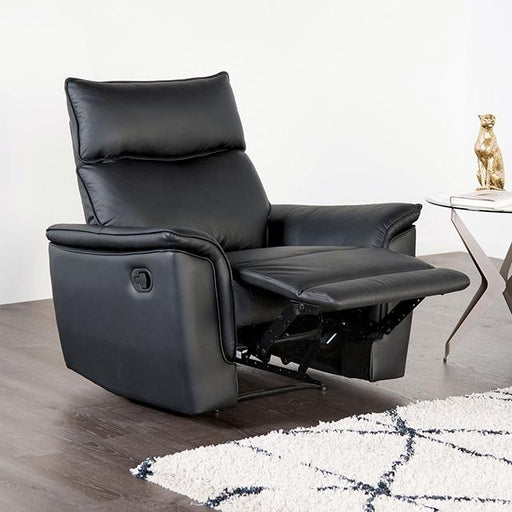 Bienne Recliner Chair White & Black - R&R Furniture Gallery (Fountain Valley, CA)