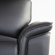 Bienne Sofa Manual Recliner White & Black - R&R Furniture Gallery (Fountain Valley, CA)
