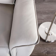 Bienne Sofa Manual Recliner White & Black - R&R Furniture Gallery (Fountain Valley, CA)