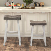 Biasca 29" Stool (2/CTN) White, Brown, & Black - R&R Furniture Gallery (Fountain Valley, CA)