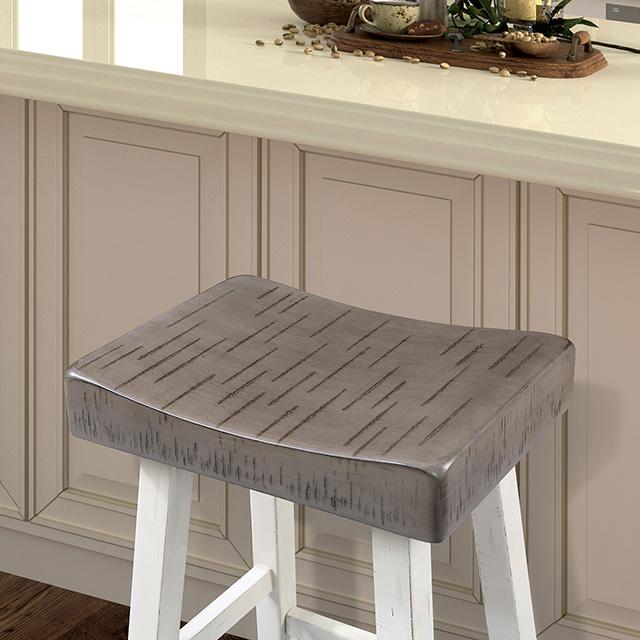 Biasca 29" Stool (2/CTN) White, Brown, & Black - R&R Furniture Gallery (Fountain Valley, CA)