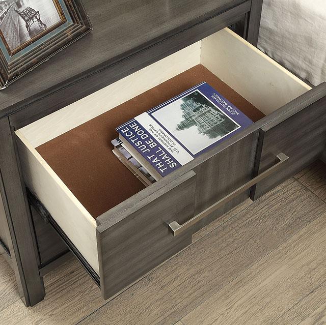 Berenice Espresso Night Stand White, Gray, & Espresso - R&R Furniture Gallery (Fountain Valley, CA)