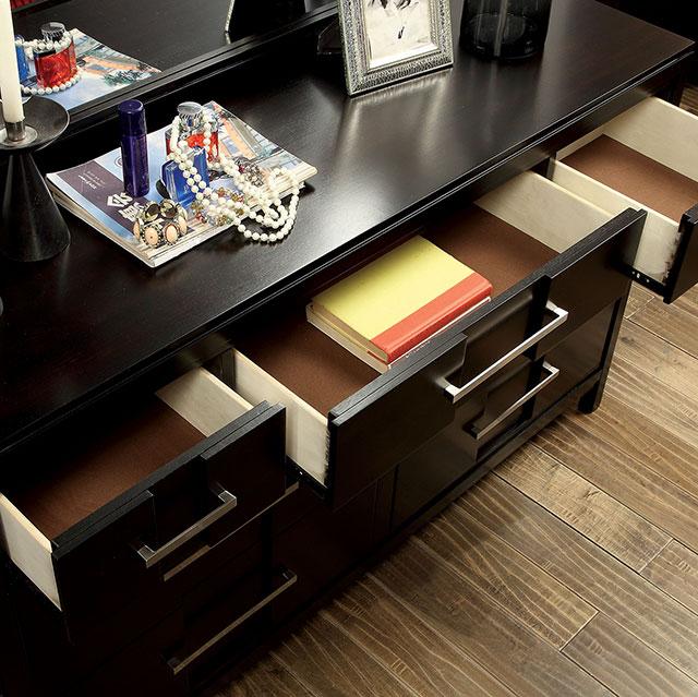 Berenice Espresso Night Stand White, Gray, & Espresso - R&R Furniture Gallery (Fountain Valley, CA)