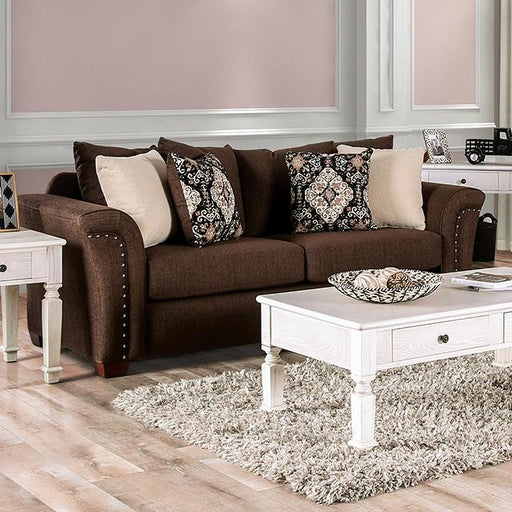 BELSIZE Sofa, Chocolate/Tan - R&R Furniture Gallery (Fountain Valley, CA)