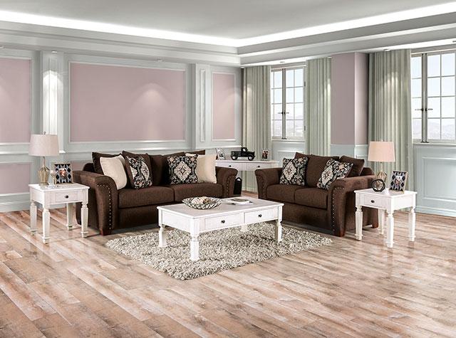 BELSIZE Sofa, Chocolate/Tan - R&R Furniture Gallery (Fountain Valley, CA)