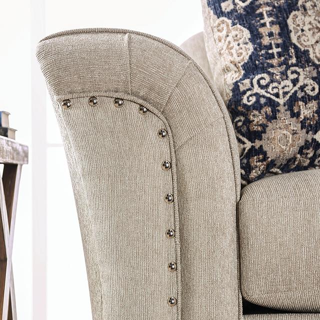BELSIZE Sofa, Beige/Navy - R&R Furniture Gallery (Fountain Valley, CA)