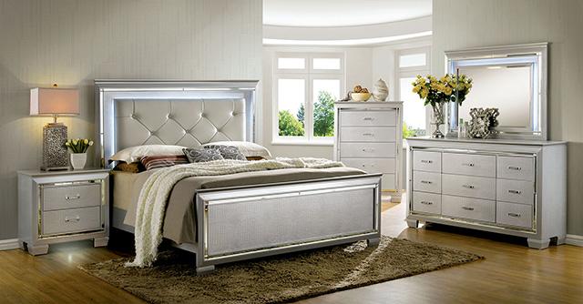 Bellagrand Bed Oak, Silver & Black - R&R Furniture Gallery (Fountain Valley, CA)