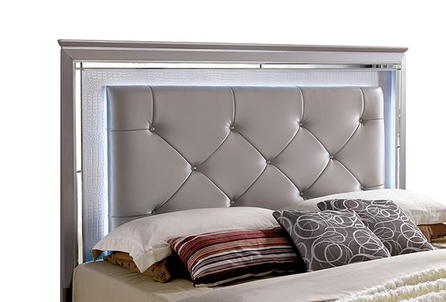 Bellagrand Bed Oak, Silver & Black - R&R Furniture Gallery (Fountain Valley, CA)