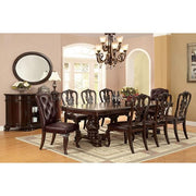 Bellagio Brown Cherry/Pattern Leatherette Side Chair (2/CTN) - R&R Furniture Gallery (Fountain Valley, CA)