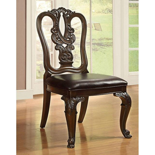 Bellagio Brown Cherry Wooden Side Chair (2/CTN) - R&R Furniture Gallery (Fountain Valley, CA)