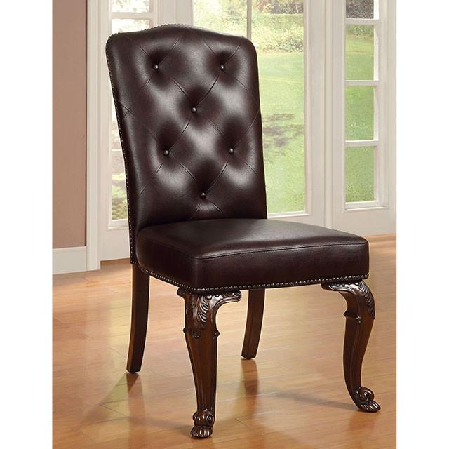 Bellagio Brown Cherry Round Dining Table - R&R Furniture Gallery (Fountain Valley, CA)