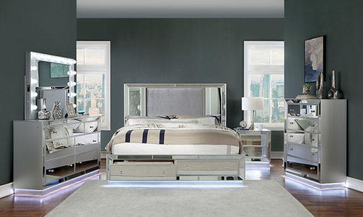 BELLADONNA Dresser w/ LED, Silver - R&R Furniture Gallery (Fountain Valley, CA)