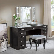 VALENTINA Vanity Set, Gray - R&R Furniture Gallery (Fountain Valley, CA)