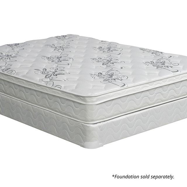 JALEN White 9" Euro Top Mattress, E.King - R&R Furniture Gallery (Fountain Valley, CA)