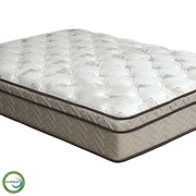 Lilium White/Brown 13" Euro Pillow Top, Queen - R&R Furniture Gallery (Fountain Valley, CA)