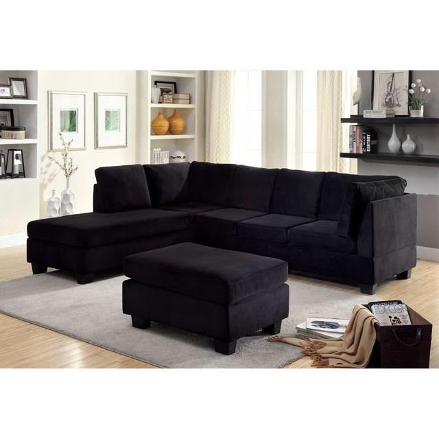 LOMMA Black Ottoman - R&R Furniture Gallery (Fountain Valley, CA)