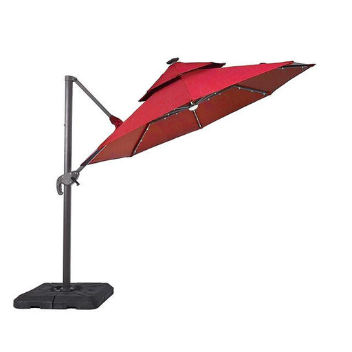 Nuti 10 Ft Round Umbrella w/ LED Light + 37" Large Base - R&R Furniture Gallery (Fountain Valley, CA)