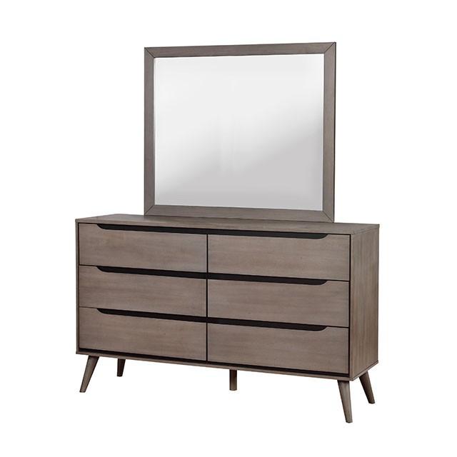 Lennart Gray Rectangular Mirror - R&R Furniture Gallery (Fountain Valley, CA)