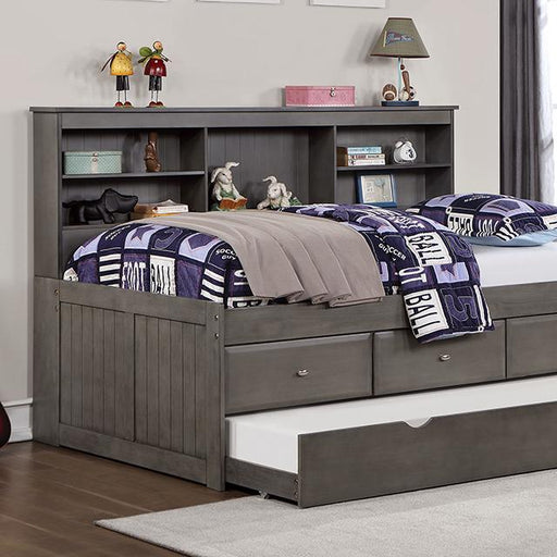 TIBALT Twin DayBed w/ Trundle, Dark Gray - R&R Furniture Gallery (Fountain Valley, CA)