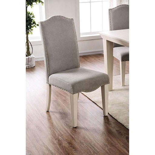 Daniella Gray/Antique White Side Chair (2/CTN) - R&R Furniture Gallery (Fountain Valley, CA)