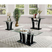 Staten Glossy Black/Chrome End Table - R&R Furniture Gallery (Fountain Valley, CA)