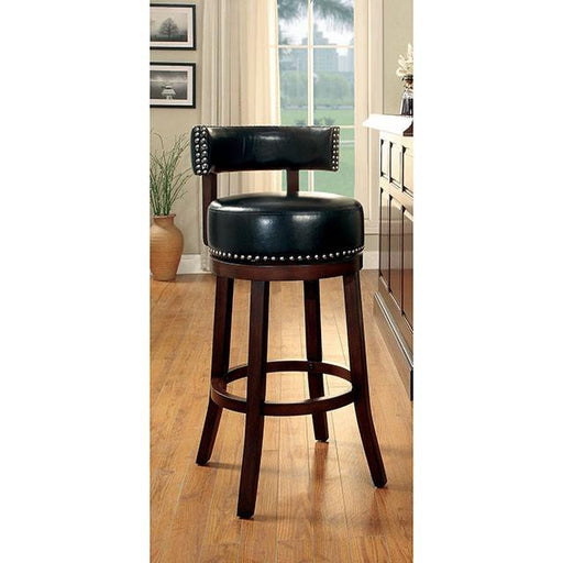 SHIRLEY Dark Oak/Black 24" Bar Stool - R&R Furniture Gallery (Fountain Valley, CA)