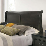 Louis Philippe E.King Bed Black, Cherry, & Gray - R&R Furniture Gallery (Fountain Valley, CA)