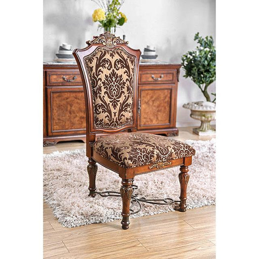Lucie Brown Cherry Side Chair (2/CTN) - R&R Furniture Gallery (Fountain Valley, CA)