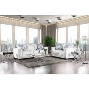 Ilse Off-White/Blue Sofa - R&R Furniture Gallery (Fountain Valley, CA)