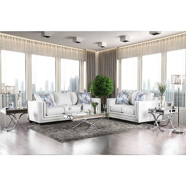 Ilse Off-White/Blue Sofa - R&R Furniture Gallery (Fountain Valley, CA)